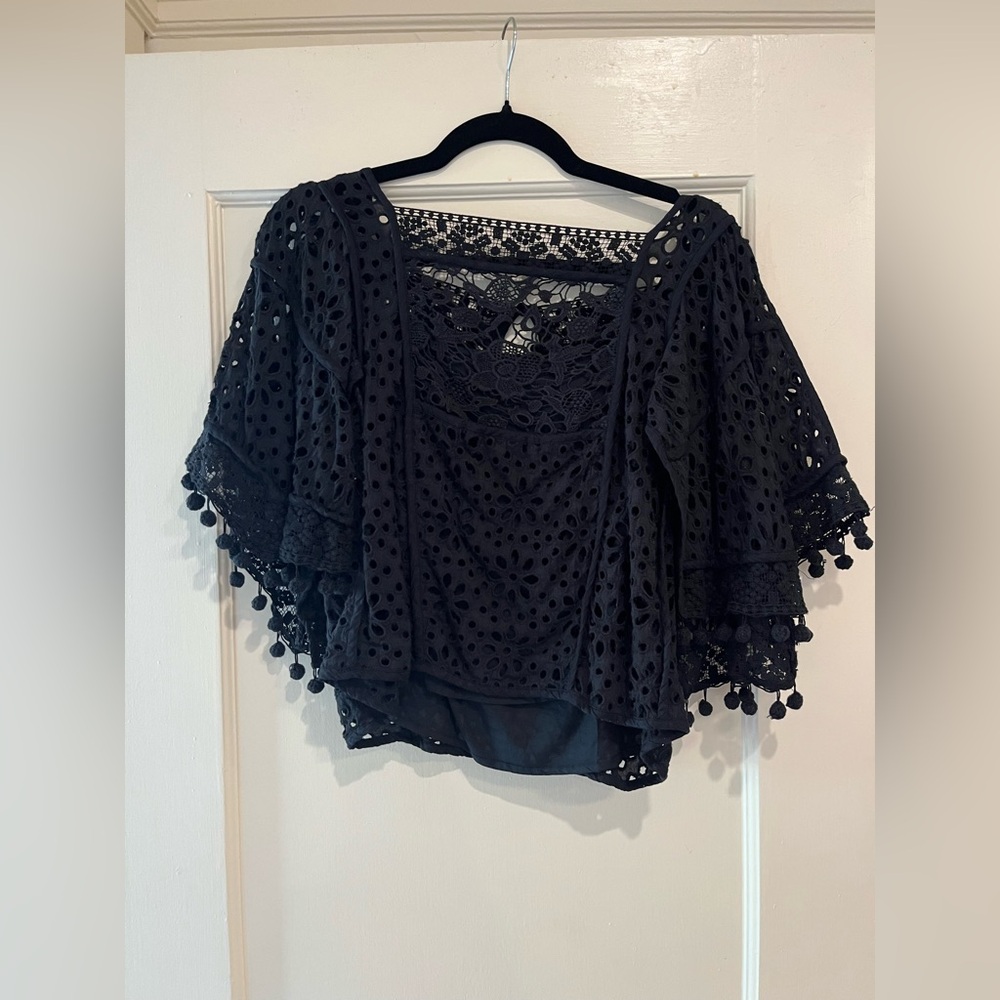 Anthropologie Black Blouse